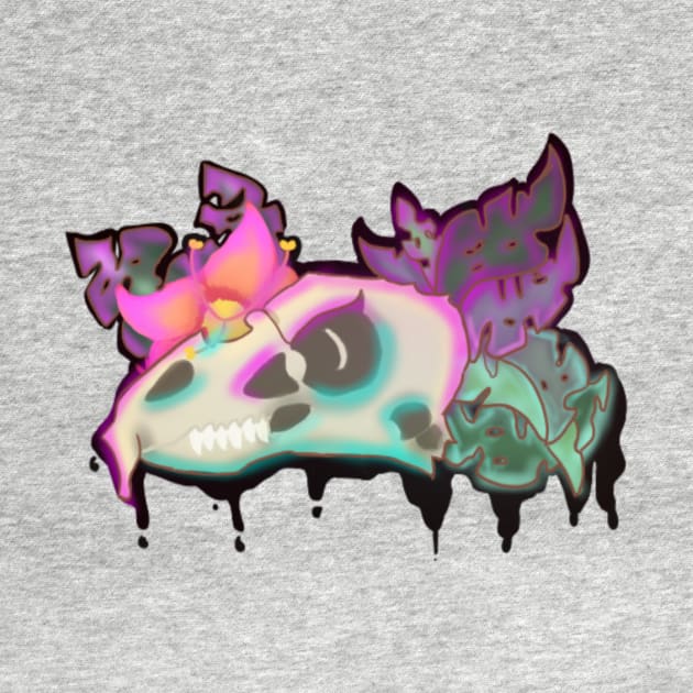 Tropical Skeksis Skull by Gardeeeenia